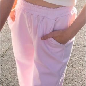 Pink sweatpants